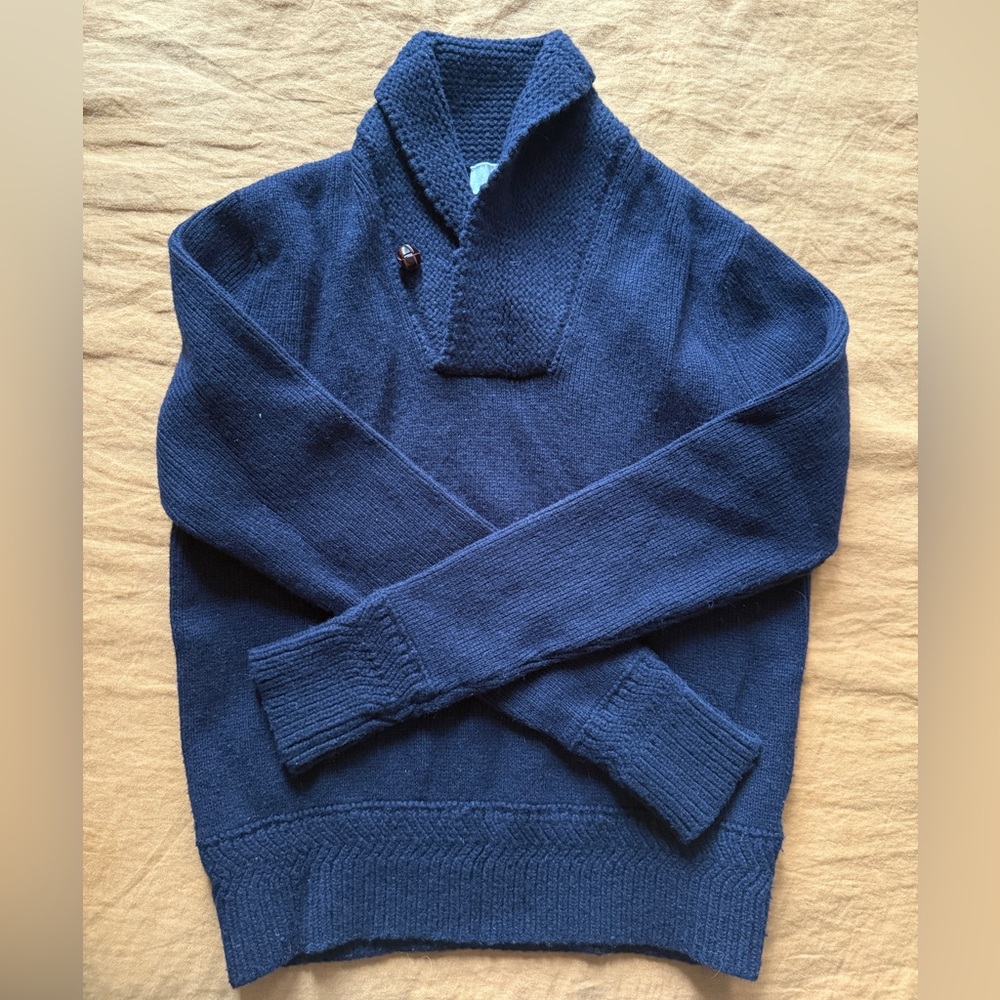 Buck Mason Cowl Neck Pullover Wool Sweater Like New